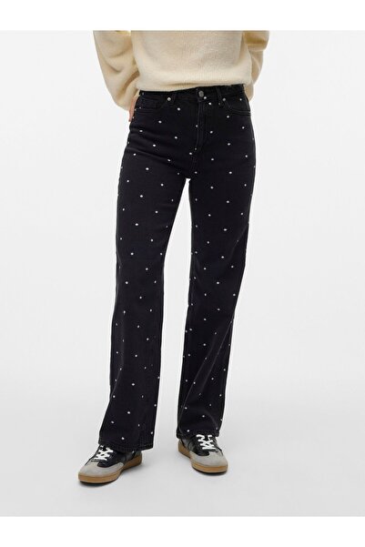 Vero Moda Weit geschnitten VMTESSA Hohe Taille Weiter Beinschnitt Jeans