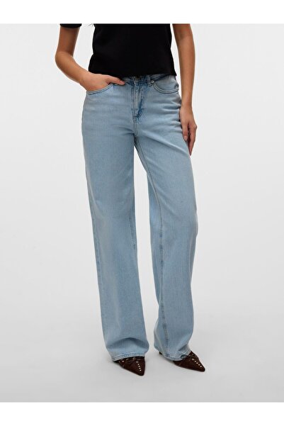 Vero Moda Weit geschnitten VMMELISA Mid Rise Weiter Beinschnitt Jeans
