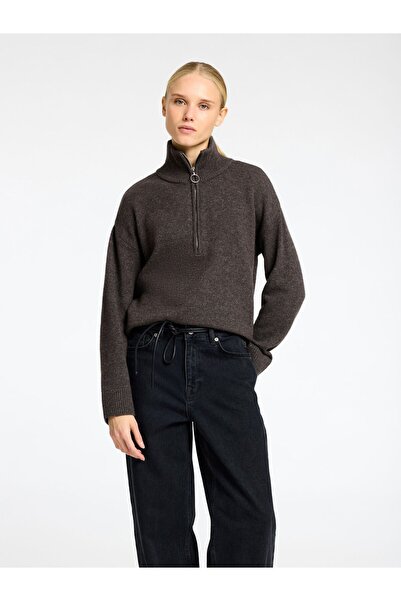 Selected Femme Half-zip Pullover Wollgemisch