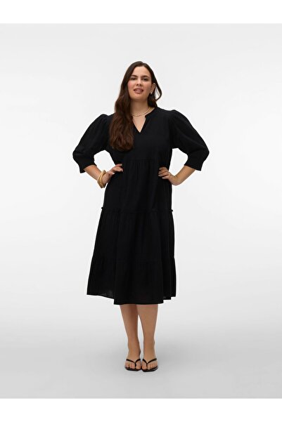 Veromoda Curve Kleid VMCDICTHE Langes Kleid