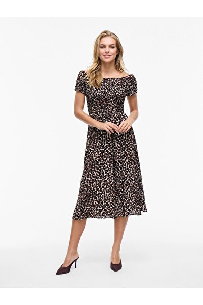 VILA Gesmoktes Kleid VIRITA Midi