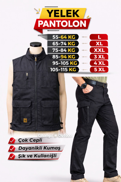 Outdoor Taktik Yelek Ve pantolon Kombin Yüksek kalite 2 ay garanti