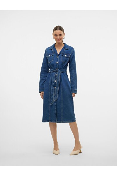 Vero Moda Jeanskleid VMTELLY Midikleid