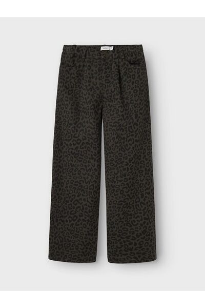 Name it Pantaloni largi cu imprimeu leopard