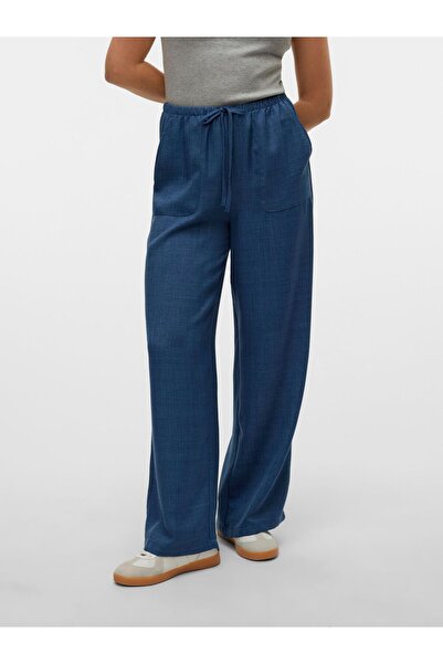 Vero Moda Hose mit weitem Beinschnitt VMMELANEY Hohe Taille Hose