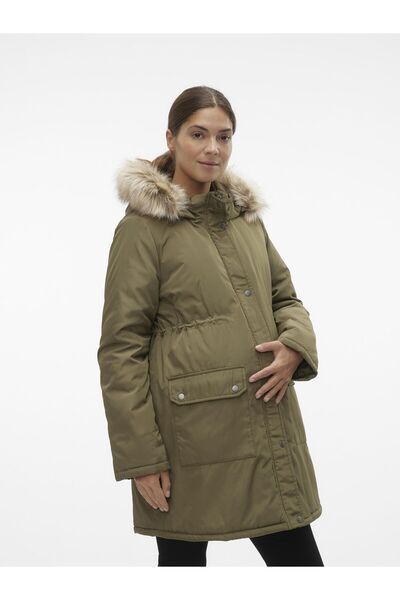 Mama Licious Langer Parka Umstands-jacke