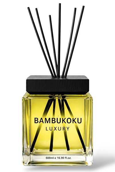 BAMBUKOKU LUXURY 500 ml Büyük Boy Ofis Çubuklu Oda Kokusu - Premium Lüx 1 Yıl...
