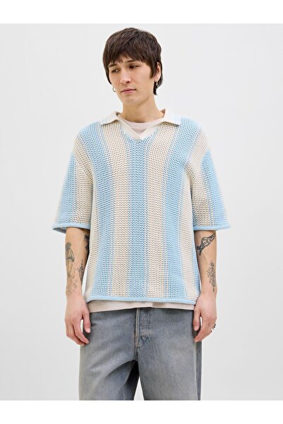 Jack & Jones Πλεκτό πόλο με ρίγες