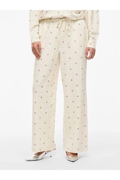 VILA Hose mit mittlerer Taille