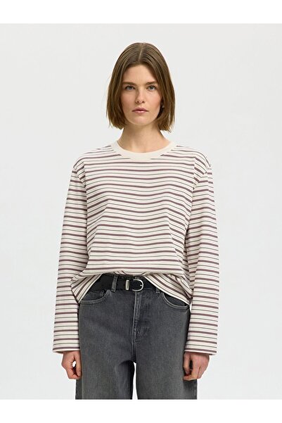 SELECTED Langarmshirt Gestreiftes