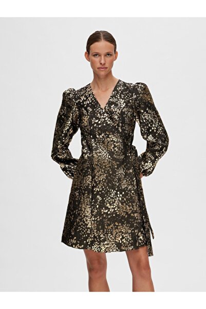 Selected Femme Minikleid Metallic Jacquard