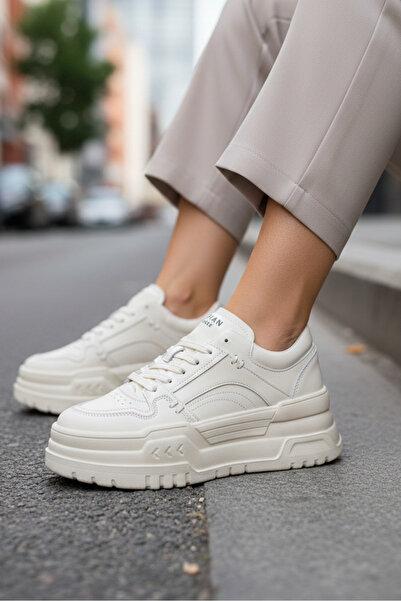 Lufian 121230020 Γυναικεία αθλητικά παπούτσια με ψηλή σόλα Darla ΛΕΥΚΟ