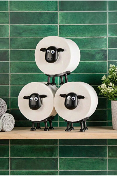 ŞekerHome Koyun Figürlü Tuvalet Kağıdı Tutucu Peçetelik
