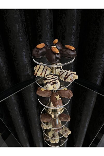 Tanrıkulu Design 3 Katlı İkramlık/Hurmalık/Sunumluk (Özel Gold)