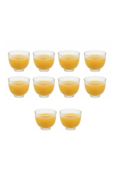 Generic طقم فناجين قهوة سعودية مزخرفة شفافة - 10 حبات