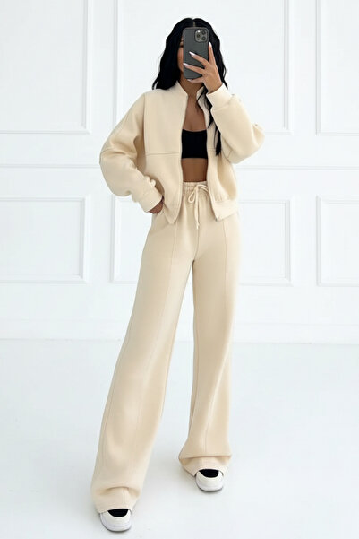 Runades Set de trening pentru femei Winter 3 Thread Ç vipușcă Palazzo Bomber ...