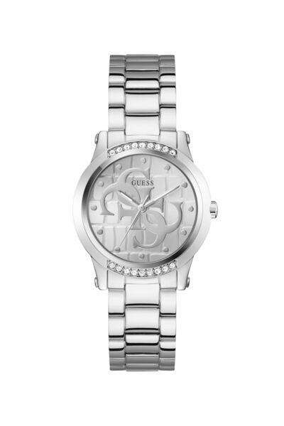 Guess Ladies Silver Tone Analog Watch