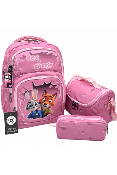 Bevitton Geantă pentru școală primară pentru fete, rezistentă la apă, termică...