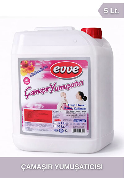 evve Extra Konsantre Çamaşır Yumuşatıcısı Çiçek Bahçesi Koku 5 Litre Kalıcı F...