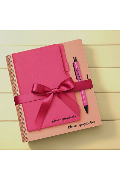 ertal hediyelik Kişiye Özel Renkli Ahşap Kutusunda A/5 Defter & Metal Tükenme...
