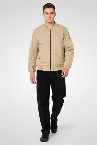 Michael Kors Men Plain Bomber Jacket, Khaki