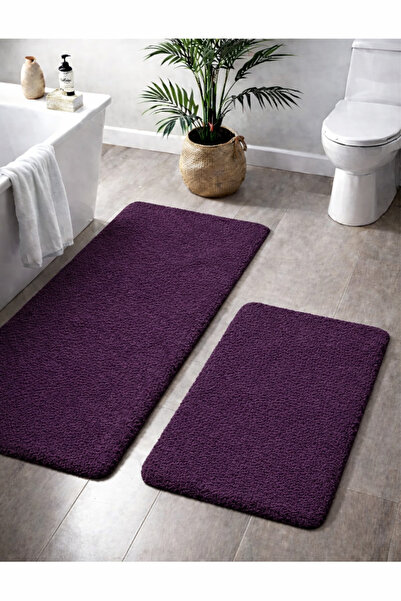 Sarar Plush Non-Slip Base Machine Washable 2-Piece Large XL Size Bathroom Mat...