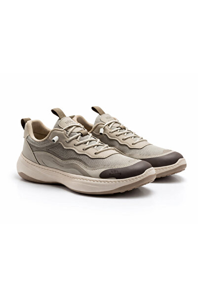 Deoder Beige Men's Knitwear Parachute Fabric Casual Sneaker |   Lightweight E...