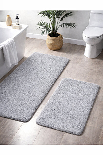 Sarar Plush Non-Slip Base Machine Washable 2-Piece Large XL Size Bathroom Mat...