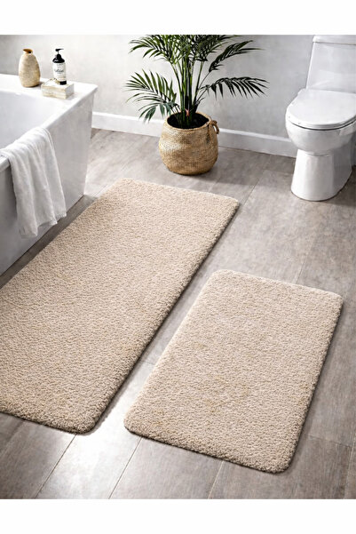Sarar Plush Non-Slip Base Machine Washable 2-Piece Large XL Size Bathroom Mat...