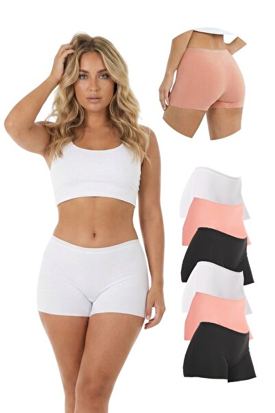 Newlilla 501 LAZER KESİM 6'LI KADIN BOXER KÜLOT