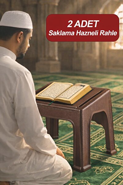 Alezy RHL Hazneli Kuran Okuma Yer Rahlesi 46x32cm