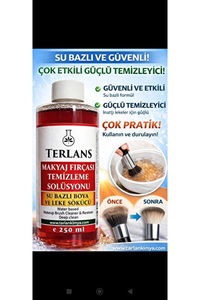 Terlans Makyaj Fırçası Temizleyici Solüsyon 250 ml Makyaj Fırça Temizleyici M...