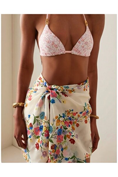 quella atelier Floral Patterned Pareo Sarong 50X150 cm