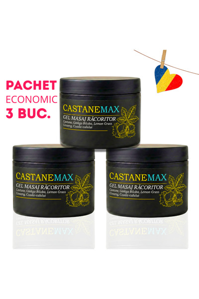 Ortofino Pachet 3x Gel Terapeutic Castane Max - Picioare obosite, varice , pi...