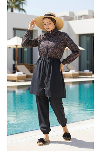 TrendModessa Μαγιό με ρυθμιζόμενη ζώνη και τσάντα δώρο, ελαστικό, πλήρως καλυ...