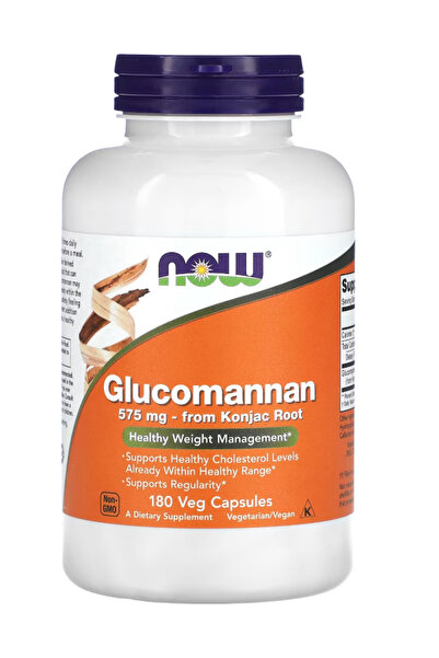 Now Foods Supplements, Glucomannan (Amorphophallus konjac) 575 mg, Supports R...