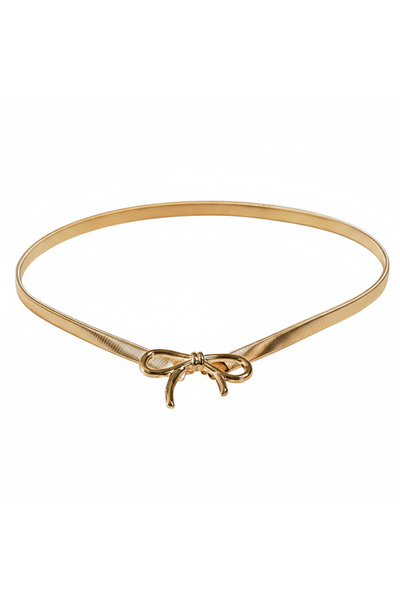 OEM Curea elastică pentru femei, stil metalic elegant, cu cataramă tip fundă,...