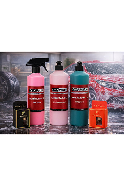 CmXPotion Lastik Parlatıcı Jel & Torpido Plastik Yenileyici Krem & Seramik Ka...