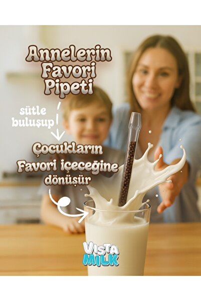 Vista Milk ÇİKOLATALI HÜPPERR PİPET 5'Lİ X 3 ADET