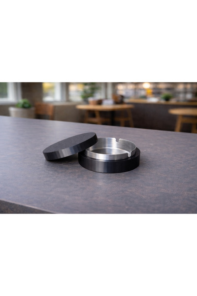 Nebron Paslanmaz Çelik Kül Tablası 10 Cm-Modern Tasarım-Sert Plastik-Koku, Du...