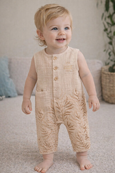 Caramell Müslin Kolsuz Little Boy Tulum 2025 Yaz Sezonu 1672