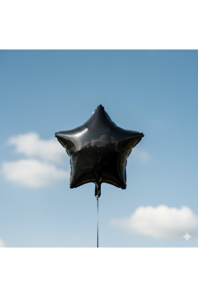 Deniz Party Store بالون بلاك ستار فويل مقاس 18 بوصة 45 سم قطعة واحدة
