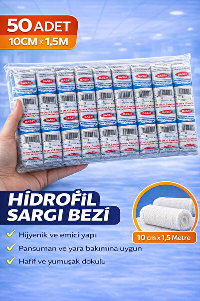 D'S Damla Sağlik Hidrofil Sargı Bezi 10cm X 150cm -50 Adet