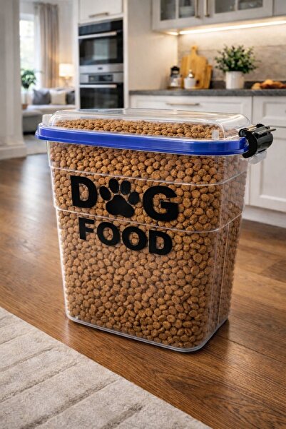 DEEMBRO Büyük Boy 15 Kg Köpek Maması Saklama Kabı Kutusu Sızdırmaz Vakumlu Si...