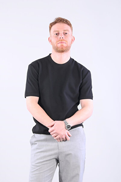 Mckanzie 10023 okrugla kragna Pletena odeća sa saćastim uzorkom T-shirt