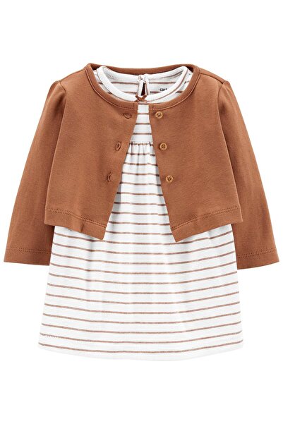 Carter's Kız Bebek Elbise Set 2'li Paket Beyaz