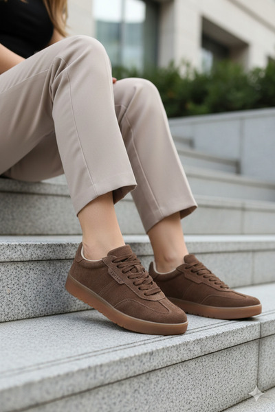 Lufian 122230028 Jessi Leather Unisex Sneaker Shoes Brown