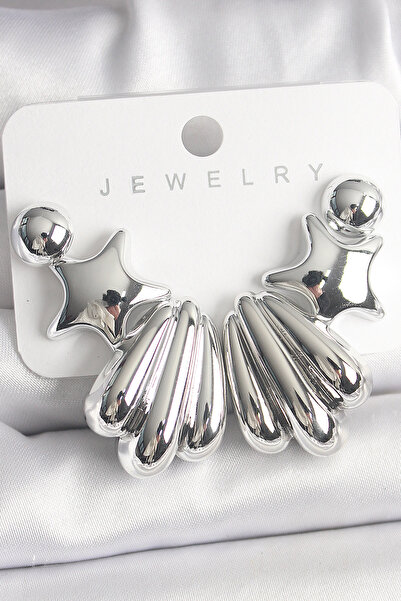 Skygo Silver Color Star Sea Shell Model Ccb Plastic Women's Earrings Set - Tj...