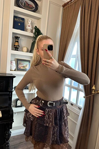 lizge giyim Stand-Up Collar Cashmere Ultra Light Knitwear Sweater