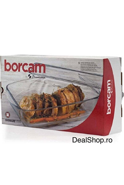 dealshopromania vas de sticlă rezistent la căldură, 2,75 l cu capac (59010)